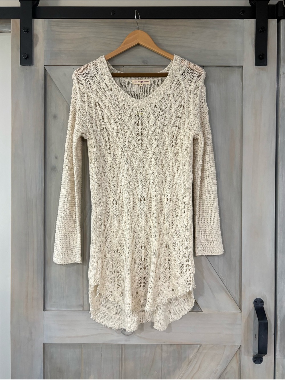 Altar’d State Cream Knit Tunic Dress/Sweater